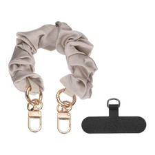 Phone Wrist Strap, 10" Elastic Phone Lanyard with Silver Keychain, Pink