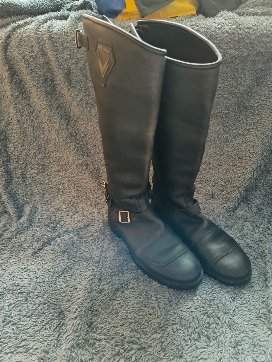 Vintage Frank Thomas Zip Back Buckle Motorcycle Boots Womens UK5