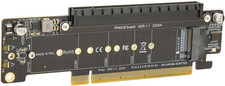 Pcie 4.0 X16 to Dual M.2 Nvme SSD Expansion Card, 2-Port Splitter Adapter