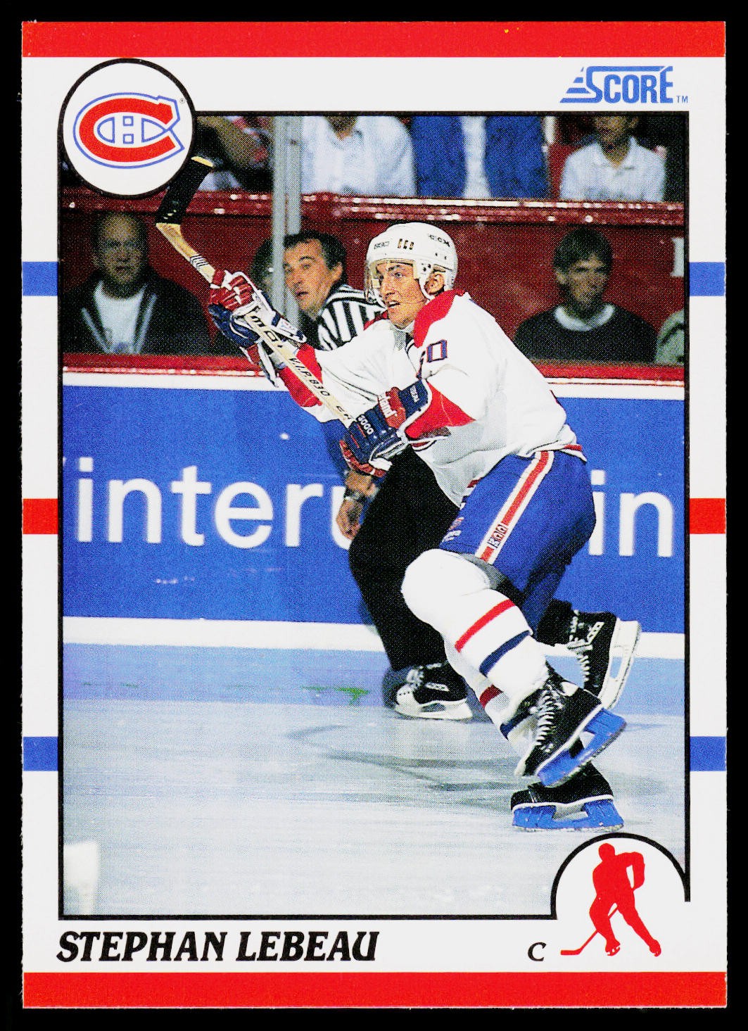 Stephan Lebeau, 1990-91 Score American, #262, Montreal Canadiens, RC
