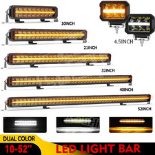 12V 24V Night Blazer LED Light Bar W/ DRL Park /Side Light Row Function Offroad