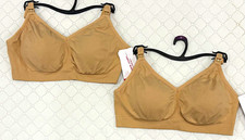 Ingrid  Isabel Women  s 2-Pack Nursing  Pumping Bras XXL Nude NWT