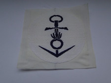 Bundeswehr  Marine  Tätigkeitsabzeichen   Waffendienst  ca 5 cm weiß-blau