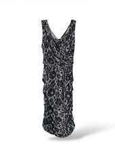 Dolce Gabbana Runway Black & Gray Lace Print BodyCon Dress • 40 IT / 4 US • NWT