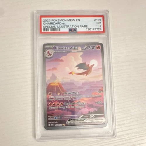 Pokémon Charizard ex 199/165 Scarlet & Violet 151 Rare Holo PSA 7