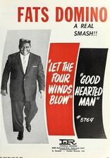 FATS DOMINO - 1961 Singer Music Ad no. 2 - 5 x 7 inch Photo