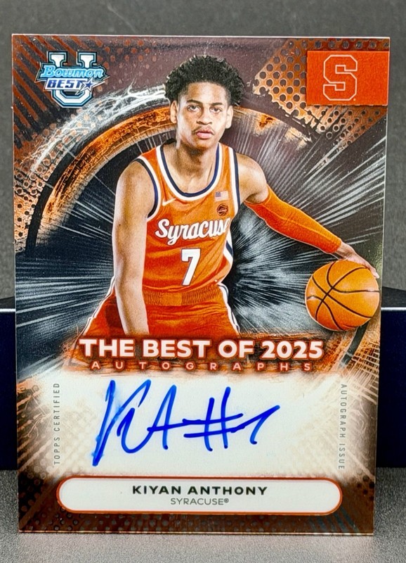 2025-26 Bowman University Best Kiyan Anthony Chrome Auto - Syracuse