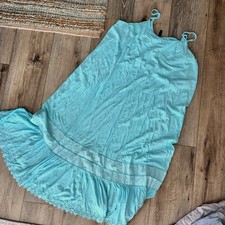 Torrid Women's Vanity Size 3 Sleep Gown 100 Cotton Aqua Blue Sleeveless Comfort