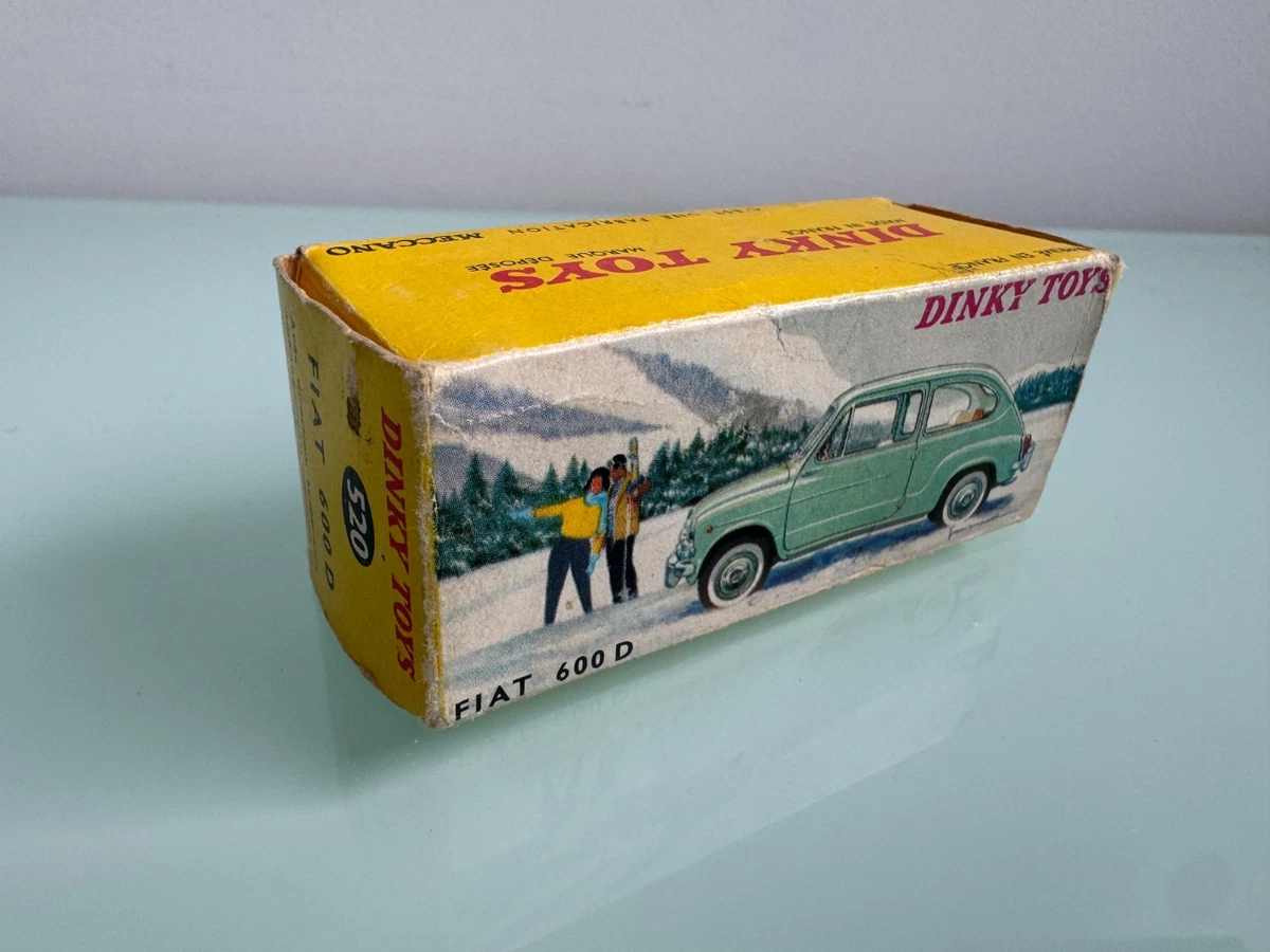 Miniature Dinky Toys Fiat 850 Jaune, Voiture Ancienne Meccano Triang, Collection