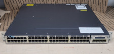 Cisco WS-C3750X-48P-S 48Port Gigabit PoE Gigabit Switch FIRM:15.2 TESTED 