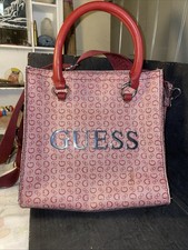 GUESS Burgundy  monogram y2k crossbody hand bag purse