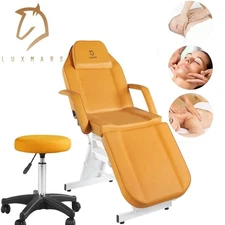 73" Facial Chair 3-Section Adjustable Tattoo Chair with Hydraulic Stool Beauty
