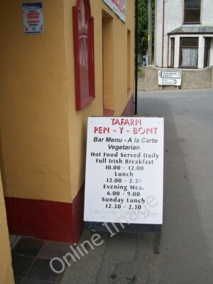Foto 6x4 Das Versprechen eines vollständigen irischen Frühstücks in Sarn Meyllteyrn Sarn i c2010