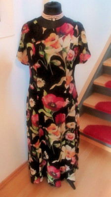 EVELYN BRANDT BERLIN SOMMERKLEID MAXIKLEID SEIDENGEORGETTE BLOGGER DESIGN GR: 40