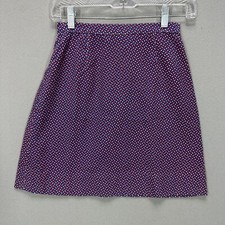 True Vintage 60s 70s A-line Mini Skirt Corduroy Geometric All Over Print 23" W