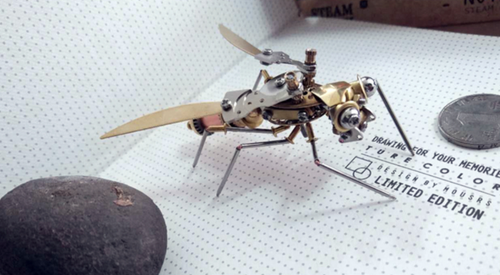 Punk 3D Metal Mechanical Insect Handicrafts Mechanical Bee Model Home Deco 04 - Picture 3 of 5