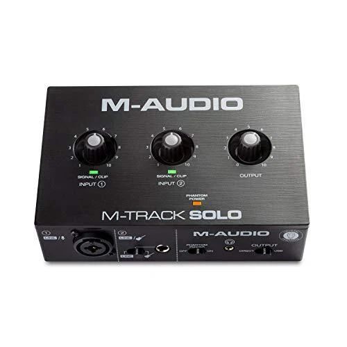 M-Audio M-Track Solo &ndash; USB Audio Interface for Recording, Streaming and