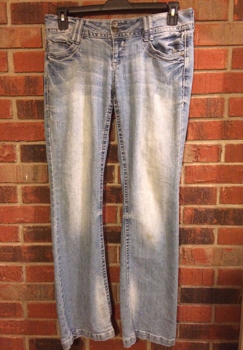 Women's Dress Pants Wall Flower Quality Denim Light Blue Jeans Size 9 Style Fade