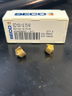 Seco Replaceable Drill Tips: SD100-12.70-M, 0.5000'' Dia, 12.70 mm Dia, 140 deg
