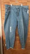 Women's Old Navy Extra High-Waisted Sky-Hi Straight Ankle Jeans 24 NWT