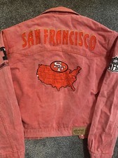 Nfl Rare Campri Teamline Vintage Ladies San Francisco 49ers Pink Denim Jacket