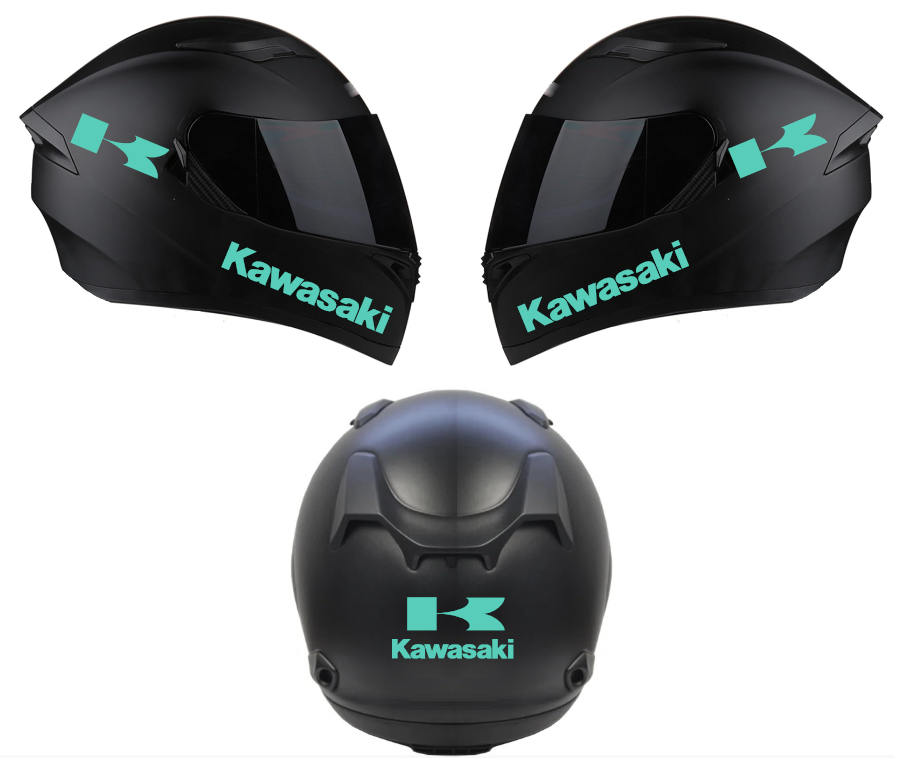 saaaaakkkkkk　ステッカー Helmet decal 6-pieces kit. for Ka w a s a k ! Motorcycle Vinyl