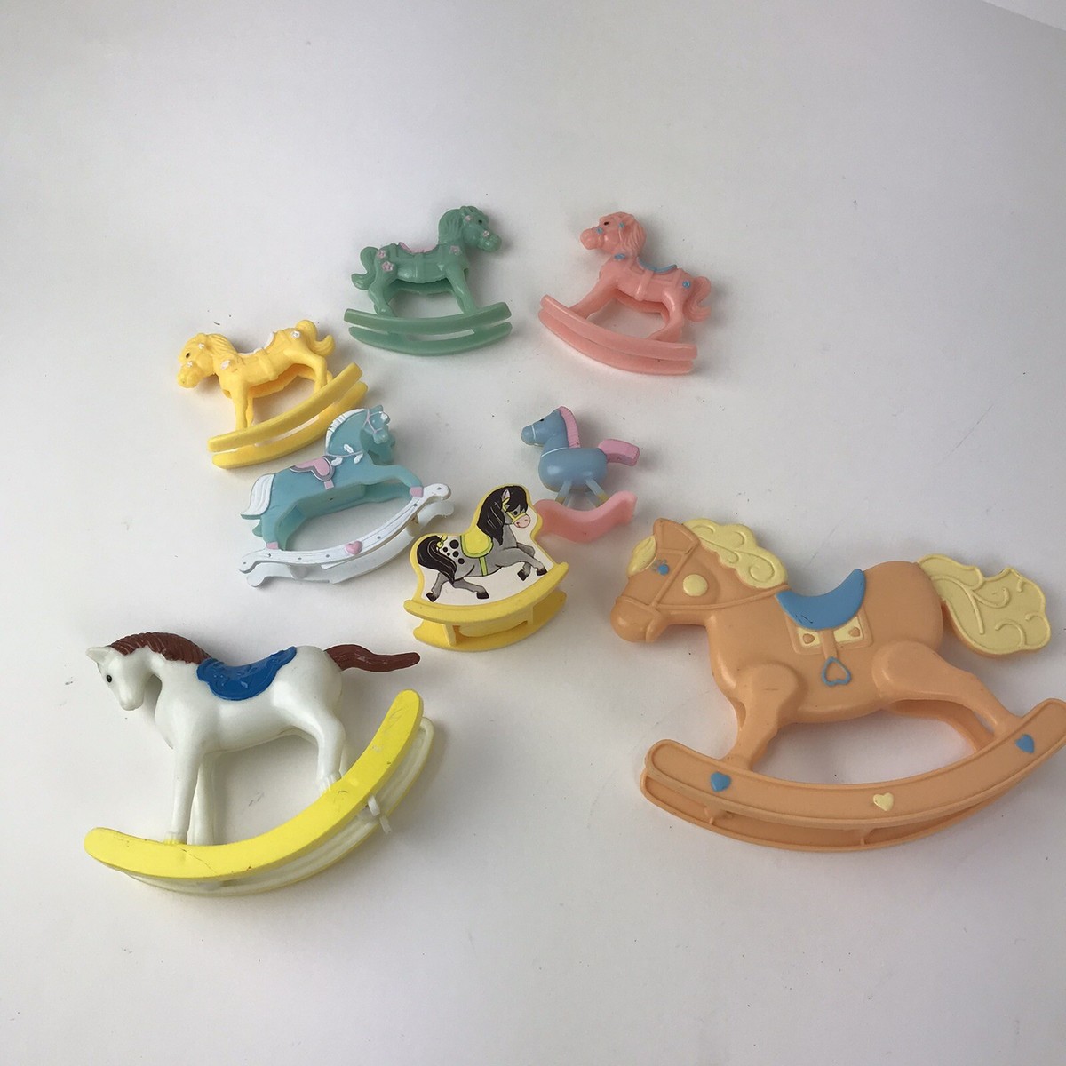 Vtg Rocking Horse lot Plastic Toy Decor 70s 80s 90s FP Mattel