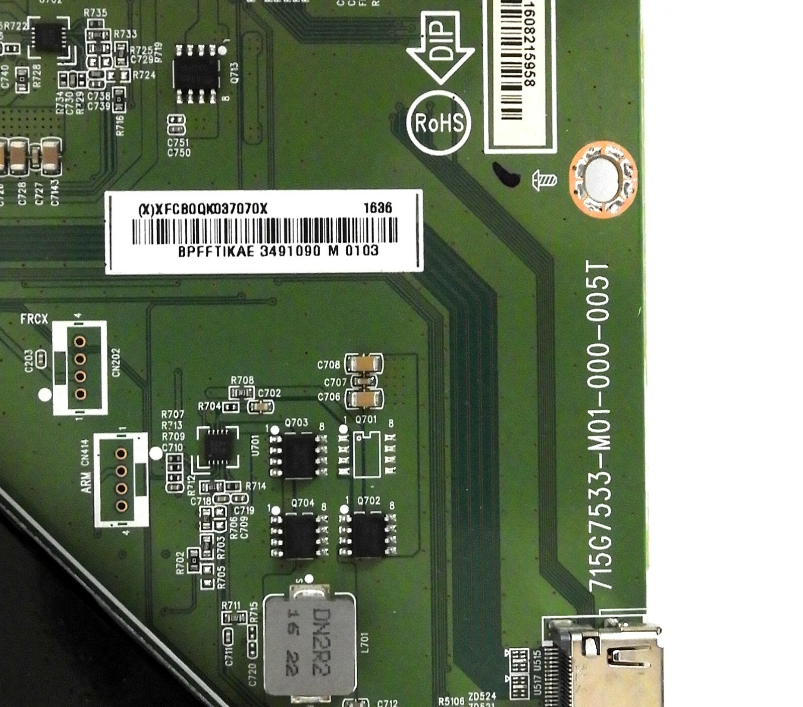  VIZIO P75-C1 Main Board 756TXFCB0QK0370 (LTMATKBS Serial) 