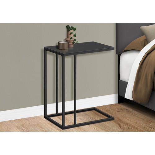 Accent Table, Cshaped, End, Side, Snack, Living Room, Bedroom, Metal