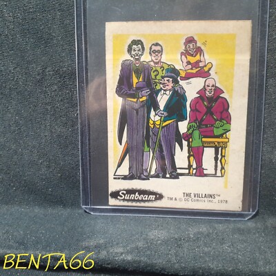 1978 Sunbeam DC Comics   Super Heroes Sticker Food Bread The Villains #29 A