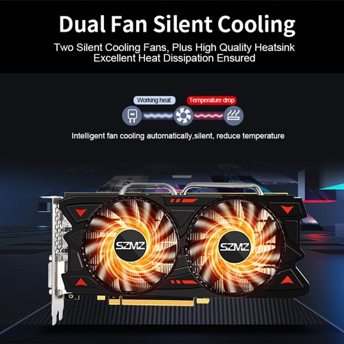 RX580 8G Independent Graphics Card Dual Fans Desktop Computer Lighting Card S5 - Afbeelding 2 van 15