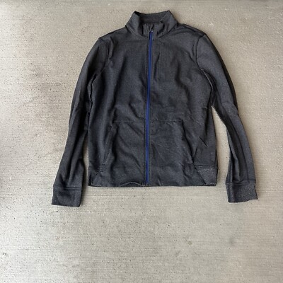 Lululemon Men's PrePost Jacket Heathered Black track Full Zip L - Main Image