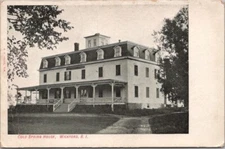 WICKFORD, Rhode Island Postcard "COLD SPRING HOUSE" Hotel View / 1908 Cancel