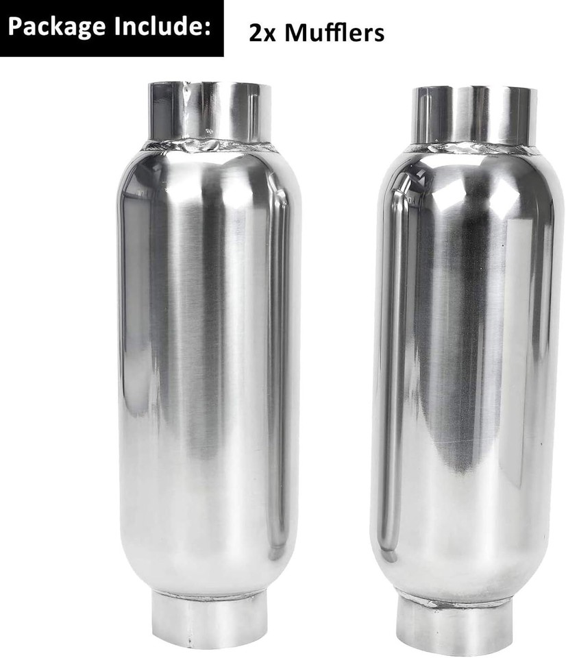 3 In Muffler For Suzuki Swift 3'' Inlet/Outlet Muffler Resonator Exhaust Deep Tone 12" Long E Flowmaster 40 Series Muffler - Foto 4