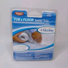 Magic Peel  Stick Caulk Tub  Floor WHITE 1-1/4" x 5' Bathtub Shower Water Seal
