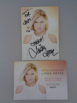 2 Autogrammkarten - Musik - Linda Hesse (7449/168)