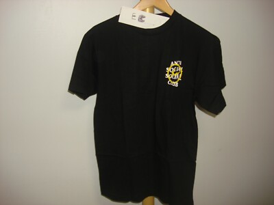 2019 AntiSocial Social Club x Fragment Design Bolt Tee Yellow Size