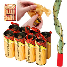 FLY STRIP INSECT INSECTS WASP POISON FREE STICKY PAPERS TRAPS CATCHERS