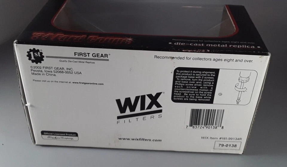 1st Gear Wix 1934 Ford Coupe 1/25 Scale - Image 4 of 4