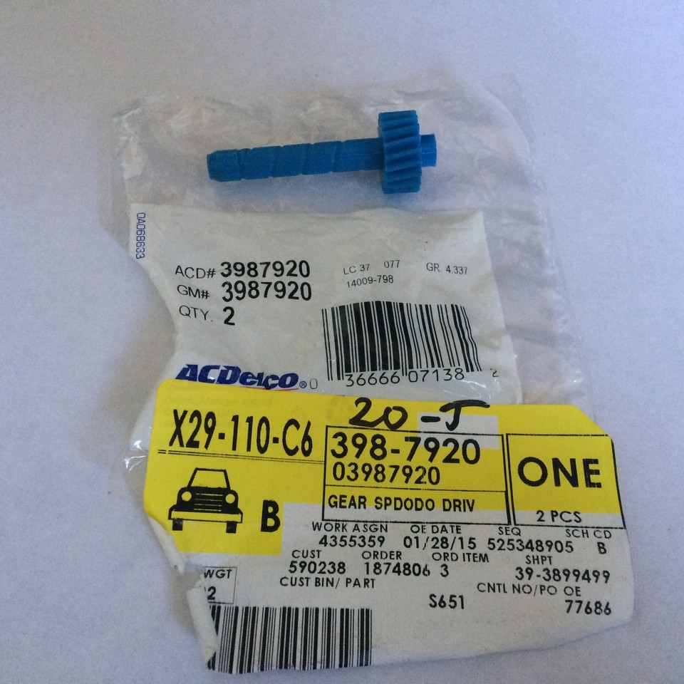 GM Original 22-Tooth Speedometer Gear T22 Black - For TH350 Turbo 3-4 Speed Manual Transmission - View #7