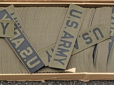 1 Vintage OD US Army Branch Tape Military Uniform Patch Name Tab Insignia USGI