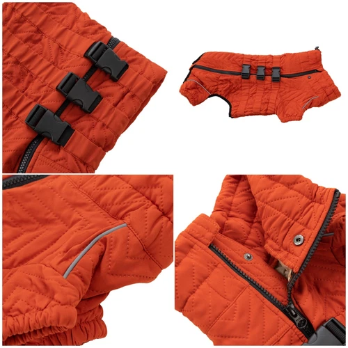 Dog Winter Coat 4 Legs Covered Windproof Waterproof Reflective Warm Dog Clothing - Picture 17 of 65