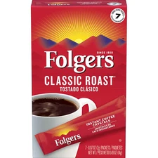 Folgers Instant Coffee - 6 BOXES - With 7 Packets each - Classic Roast, 42 total