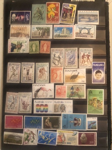 Collection Of Foreign On Cards Mint Used Europe France Dutch Indies Ireland - Picture 7 of 16