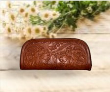 Vintage hand crafted tooled leather Handbag purse Rockabilly Western