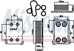 Nissens 90969 Oil Cooler for sale online | eBay