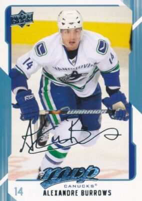 2008-09 Upper Deck MVP #288 ALEXANDRE BURROWS - Vancouver Canucks