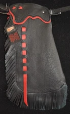 Custom Made Leather Kid's Chinks/Red  Kid's Chaps/Made in USA