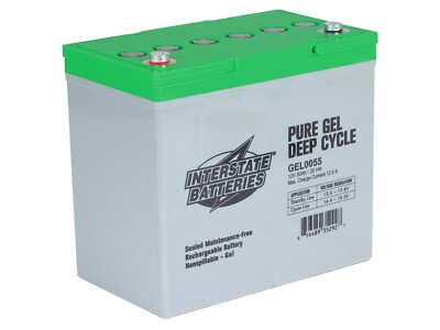 12V 55Ah GEL Rechargeable Deep Cycle Battery for Off Grid Power