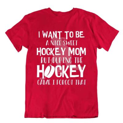 Hockey Sport T-Shirt Tee cooles Geschenk süß lustig glücklich süße Scheibe Mama
